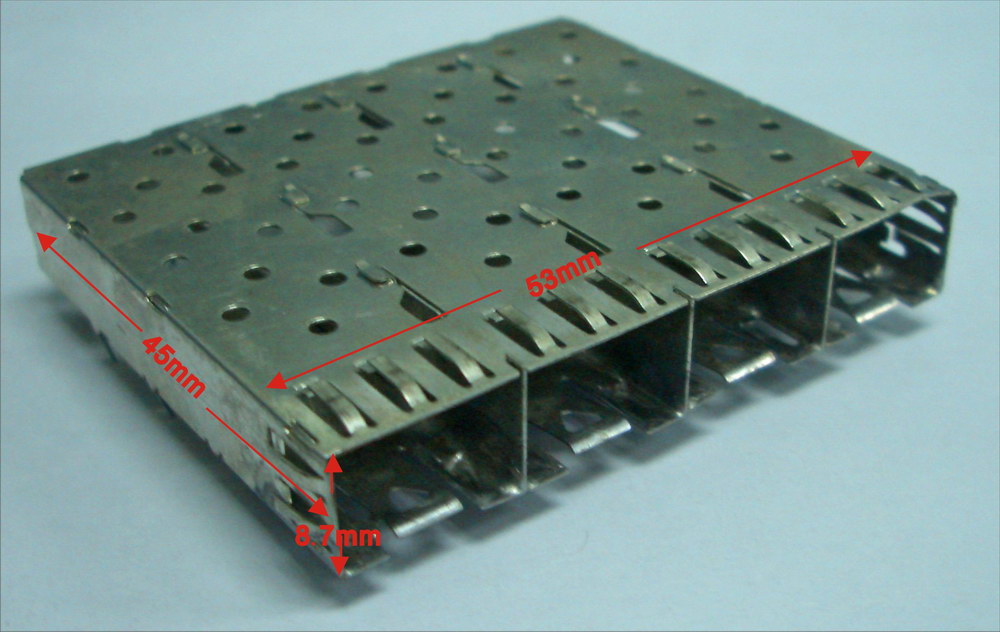 SFP cage,SFP插座,光通讯插座,光纤交换机屏蔽罩,SFP屏蔽罩